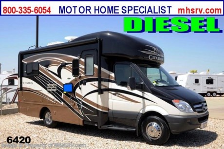 &lt;a href=&quot;http://www.mhsrv.com/thor-motor-coach/&quot;&gt;&lt;img src=&quot;http://www.mhsrv.com/images/sold-thor.jpg&quot; width=&quot;383&quot; height=&quot;141&quot; border=&quot;0&quot; /&gt;&lt;/a&gt; $2,000 VISA Gift Card with Purchase of this unit. /IA 7/12/13/ Offer Ends June 29th, 2013. MSRP $126,357. For Sale Price, Video Demonstration &amp; Additional Photos Call 800-335-6054 or Visit MHSRV .com  New 2013 Thor Motor Coach Chateau Citation Sprinter Diesel. Model 24SA. This RV measures approximately 24ft. 6in. in length &amp; features a slide-out room. Optional equipment includes the Cafe Mocha full body paint exterior, LCD TV in bedroom, cabover entertainment center with LCD TV, leatherette U-Shaped dinette, solid surface kitchen counter, wood dash applique, Fantastic Fan, Onan diesel generator, heated holding tank pads, second auxiliary battery &amp; electric patio awning. The all new 2013 Chateau Citation Sprinter also features a turbo diesel engine, AM/FM/CD, power windows &amp; locks, keyless entry &amp; much more. For additional photos and information on this unit please visit Motor Home Specialist at MHSRV .com or call 800-335-6054. At Motor Home Specialist we DO NOT charge any prep or orientation fees like you will find at other dealerships. All sale prices include a 200 point inspection, interior &amp; exterior wash &amp; detail of vehicle, a thorough coach orientation with an MHS technician, an RV Starter&#39;s kit, a nights stay in our delivery park featuring landscaped and covered pads with full hook-ups and much more! Read From Thousands of Testimonials at MHSRV .com and See What They Had to Say About Their Experience at Motor Home Specialist. WHY PAY MORE?...... WHY SETTLE FOR LESS?