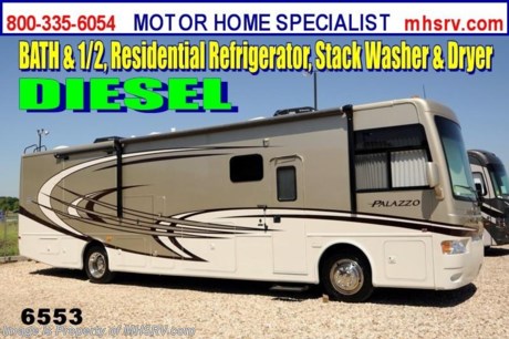 &lt;a href=&quot;http://www.mhsrv.com/thor-motor-coach/&quot;&gt;&lt;img src=&quot;http://www.mhsrv.com/images/sold-thor.jpg&quot; width=&quot;383&quot; height=&quot;141&quot; border=&quot;0&quot; /&gt;&lt;/a&gt; Purchase any time before the World&#39;s RV Show ends Sept. 14th, 2013 and MHSRV will Donate $1,000 to the Intrepid Fallen Heroes Fund with purchase of this unit. Complete details at MHSRV .com or 800-335-6054. / FL 8/7/13/  &lt;object width=&quot;400&quot; height=&quot;300&quot;&gt;&lt;param name=&quot;movie&quot; value=&quot;http://www.youtube.com/v/_D_MrYPO4yY?version=3&amp;amp;hl=en_US&quot;&gt;&lt;/param&gt;&lt;param name=&quot;allowFullScreen&quot; value=&quot;true&quot;&gt;&lt;/param&gt;&lt;param name=&quot;allowscriptaccess&quot; value=&quot;always&quot;&gt;&lt;/param&gt;&lt;embed src=&quot;http://www.youtube.com/v/_D_MrYPO4yY?version=3&amp;amp;hl=en_US&quot; type=&quot;application/x-shockwave-flash&quot; width=&quot;400&quot; height=&quot;300&quot; allowscriptaccess=&quot;always&quot; allowfullscreen=&quot;true&quot;&gt;&lt;/embed&gt;&lt;/object&gt; #1 Volume Selling Thor Motor Coach Dealer in the World. MSRP $208,629. All New 2014 Thor Motor Coach Palazzo Diesel Pusher. Model 36.1 Bath &amp; 1/2. This Diesel Pusher RV features (2) slide-out rooms including a driver&#39;s side full wall slide, booth dinette, LED TV and optional stack washer/dryer set. Optional equipment includes a Olympic Cherry wood package, Cinnamon Shore full body paint exterior, Summer Song interior decor, exterior LCD TV, invisible front paint protection, overhead bunk &amp; stackable washer/dryer. The 2014 Palazzo also features a 300 HP Cummins diesel engine with 660 lbs. of torque, Freightliner XC chassis, 6000 Onan diesel generator with AGS, power driver&#39;s seat, inverter, LCD TV/DVD, residential refrigerator, solid surface countertops, (2) ducted roof A/C units, 3-camera monitoring system, one piece windshield, fiberglass storage compartments, fully automatic hydraulic leveling system, automatic entry step, electric patio awning and much more. CALL MOTOR HOME SPECIALIST at 800-335-6054 or Visit MHSRV .com FOR ADDITONAL PHOTOS, DETAILS, BROCHURE, FACTORY WINDOW STICKER, VIDEOS &amp; MORE. At Motor Home Specialist we DO NOT charge any prep or orientation fees like you will find at other dealerships. All sale prices include a 200 point inspection, interior &amp; exterior wash &amp; detail of vehicle, a thorough coach orientation with an MHS technician, an RV Starter&#39;s kit, a nights stay in our delivery park featuring landscaped and covered pads with full hook-ups and much more! Read From Thousands of Testimonials at MHSRV .com and See What They Had to Say About Their Experience at Motor Home Specialist. WHY PAY MORE?...... WHY SETTLE FOR LESS?