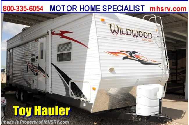 2010 Forest River Wildwood Sport (29FBSRV) Toy Hauler RV with Bunk Beds for Sale