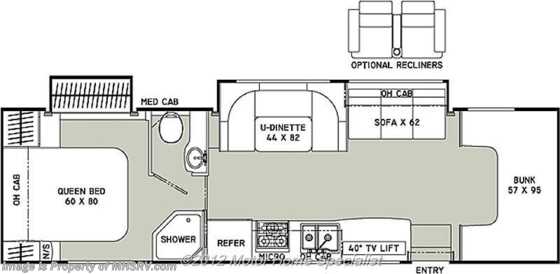 2014 Coachmen Leprechaun W/2 Slides (319DSF)  Camp Kitchen RV Floorplan