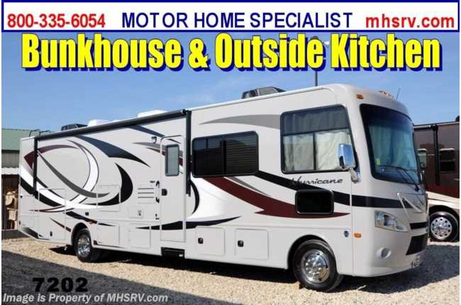 2014 Thor Motor Coach Hurricane 34J Bunks, Ext. TV &amp; Kitchen, Pwr. Bunk, King Bed