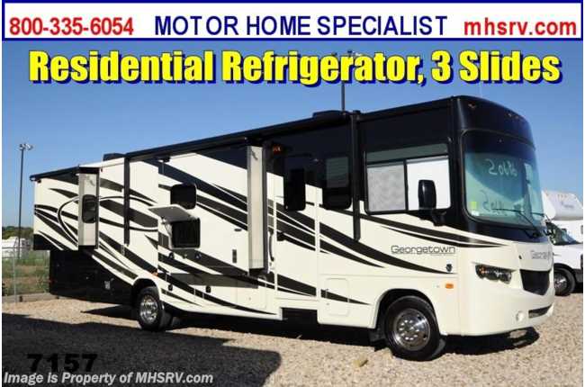 2014 Forest River Georgetown 328TS W/3 Slides, Res. Fridge, W/D, 3TV, OH Bunk