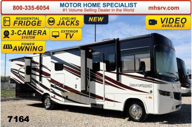 2014 Forest River Georgetown 328TS W/3 Slide, Res. Fridge, W/D, 3 TV, OH Bunk