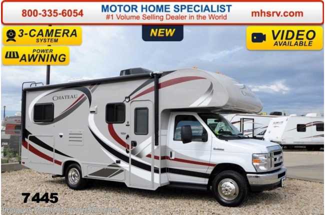 2014 Thor Motor Coach Chateau 24C W/ Slide, 3 Cams, TV &amp; Pwr. Awning