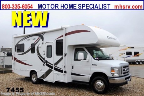 /TX 12/5/2013 &lt;a href=&quot;http://www.mhsrv.com/thor-motor-coach/&quot;&gt;&lt;img src=&quot;http://www.mhsrv.com/images/sold-thor.jpg&quot; width=&quot;383&quot; height=&quot;141&quot; border=&quot;0&quot; /&gt;&lt;/a&gt; YEAR END CLOSE-OUT! Purchase this unit anytime before Dec. 30th, 2013 and MHSRV will Donate $1,000 to Cook Children&#39;s. Complete details at MHSRV .com or 800-335-6054. For the Lowest Price &amp; Largest Selection Visit Motor Home Specialist, the #1 Volume Selling Dealer in the World!  &lt;object width=&quot;400&quot; height=&quot;300&quot;&gt;&lt;param name=&quot;movie&quot; value=&quot;//www.youtube.com/v/zb5_686Rceo?version=3&amp;amp;hl=en_US&quot;&gt;&lt;/param&gt;&lt;param name=&quot;allowFullScreen&quot; value=&quot;true&quot;&gt;&lt;/param&gt;&lt;param name=&quot;allowscriptaccess&quot; value=&quot;always&quot;&gt;&lt;/param&gt;&lt;embed src=&quot;//www.youtube.com/v/zb5_686Rceo?version=3&amp;amp;hl=en_US&quot; type=&quot;application/x-shockwave-flash&quot; width=&quot;400&quot; height=&quot;300&quot; allowscriptaccess=&quot;always&quot; allowfullscreen=&quot;true&quot;&gt;&lt;/embed&gt;&lt;/object&gt; #1 Thor Motor Coach Dealer in the World. MSRP $79,818. Visit MHSRV .com or Call 800-335-6054. New 2014 Thor Motor Coach Chateau Class C RV. Model 23U with Ford E-350 chassis &amp; Ford Triton V-10 engine. This unit measures approximately 24 feet 10 inches in length. Optional equipment includes a 32 inch TV with DVD player &amp; swivel, leatherette euro-recliner w/ottoman IPO barrel chair, heated holding tanks, auto transfer switch, wheel liners and a back up camera with monitor. The Chateau Class C RV has an incredible list of standard features for 2014 including Mega exterior storage, power windows and locks, double door refrigerator, skylight, roof A/C unit, 4000 Onan Micro Quiet generator, slick fiberglass exterior, patio awning, full extension drawer glides, roof ladder, bedspread &amp; pillow shams and much more. FOR ADDITIONAL INFORMATION &amp; PRODUCT VIDEO Please visit Motor Home Specialist at  MHSRV .com or Call 800-335-6054. At Motor Home Specialist we DO NOT charge any prep or orientation fees like you will find at other dealerships. All sale prices include a 200 point inspection, interior &amp; exterior wash &amp; detail of vehicle, a thorough coach orientation with an MHS technician, an RV Starter&#39;s kit, a nights stay in our delivery park featuring landscaped and covered pads with full hook-ups and much more! Read From Thousands of Testimonials at MHSRV .com and See What They Had to Say About Their Experience at Motor Home Specialist. WHY PAY MORE?...... WHY SETTLE FOR LESS?