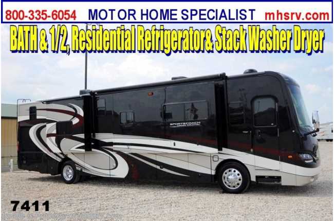 2014 Sportscoach Cross Country 404RB Bath &amp; 1/2, Stack W/D, Res. Fridge, Sat (P)