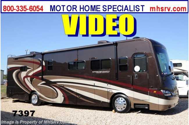 2014 Sportscoach Cross Country 385DS Bunks, King, Stack W/D, Sat, Res. Fridge (D)