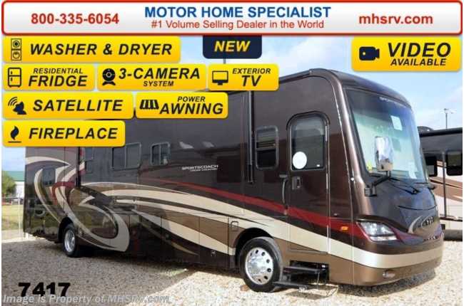 2014 Sportscoach Cross Country 405FK Stack W/D, Res. Fridge, Fireplace, Sat (D)