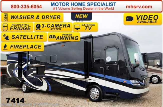 2014 Sportscoach Cross Country 405FK Stack W/D, Res. Fridge, Sat, Fireplace (S)