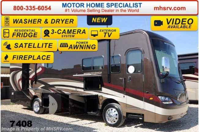2014 Sportscoach Cross Country 360DL Stack W/D, Fireplace, Res. Fridge, Sat (S)