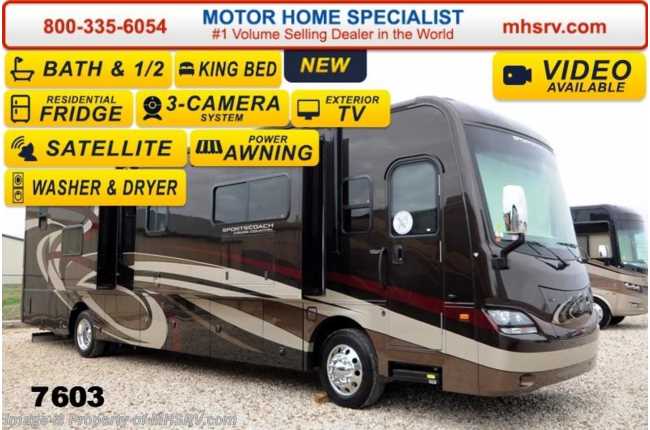 2014 Sportscoach Cross Country 404RB Bath &amp; 1/2, Res Fridge, Stack W/D, Sat (D)