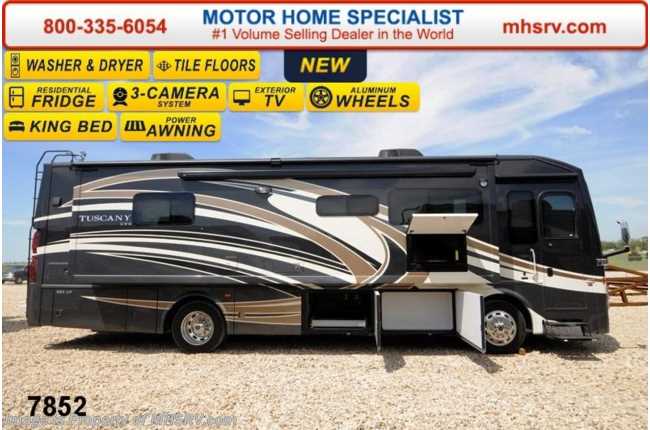 2014 Thor Motor Coach Tuscany XTE 34ST  Stack W/D, King Bed, Ext. TV