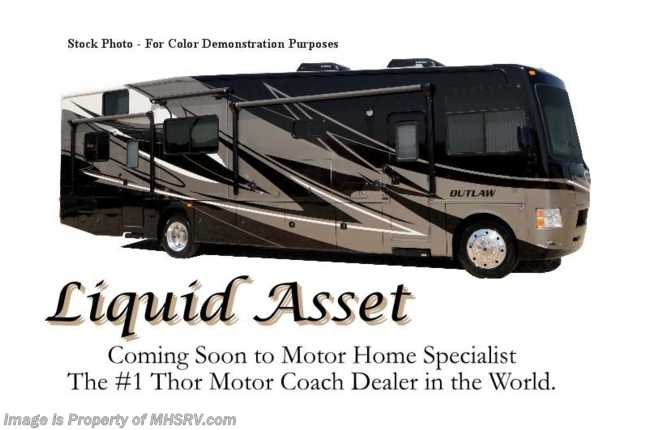 2014 Thor Motor Coach Outlaw Toy Hauler 37MD Garage, 26K Chassis, 2 Slides, 5 TVs, 3 A/C