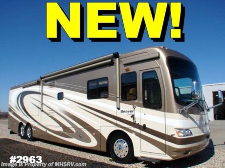 &lt;a href=&quot;http://www.mhsrv.com/other-rvs-for-sale/beaver-rv/&quot;&gt;&lt;img src=&quot;http://www.mhsrv.com/images/sold-beaver.jpg&quot; width=&quot;383&quot; height=&quot;141&quot; border=&quot;0&quot; /&gt;&lt;/a&gt;
New RV Emergency 911 Inventory Reduction Sale. SOLD - 04/24/09 - 2009 Beaver Contessa by Monaco, 425 HP, 42&#39; Tag Axle. This unit has been equipped with the optional air leveling system, full pass thru slide out cargo tray, GPS navigation, 3-Camera Monitoring System, upgraded refrigerator with water and ice in the door, stainless steel appliance package, central vacuum, DVD in Bedroom, ceiling fan, full tile floor in living room, stack washer/dryer, king bed with air controlled comfort, leather hide-a-bed sofa w/air mattress, leather loveseat, 2000 watt Pure-Sine wave inverter, power water hose reel, bedroom window awning and RV Sani-con drainage system. The Contessa also features one of the most impressive lists of standard equipment in the industry including the 425HP Caterpillar diesel, Roadmaster 10 airbag chassis, full cushion air glide suspension, ABS braking system, ATC, seamless one piece fiberglass roof, one piece windshield, deluxe full body paint, power pedals, VIP Smart Wheel, electric sun shades in cockpit, 40&quot; LCD TV in living room hutch, LCD TV in cab area, LCD TV in bedroom, home theater system with DVD, padded vinyl ceilings, 10,000 Onan diesel generator, power cord reel, (3) A/C units with heat pumps, dual pane glass, Aqua Hot heating system, Multi-plex lighting and much more. Sale price includes all rebates and incentives that may apply unless otherwise specified. 