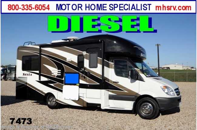 2014 Thor Motor Coach Four Winds Siesta Sprinter B+ 24ST Diesel RV W/Slide and Exterior TV