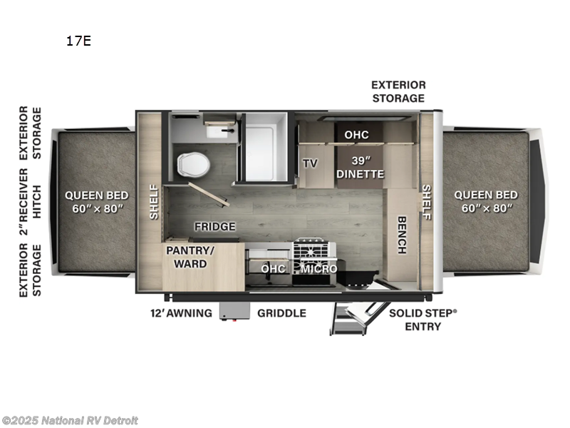 Call now about this 2025 Forest River Flagstaff Shamrock 17E! 2025 Forest River Flagstaff Shamrock 17E - New Travel Trailer For Sale by National RV Detroit in Belleville, Michigan