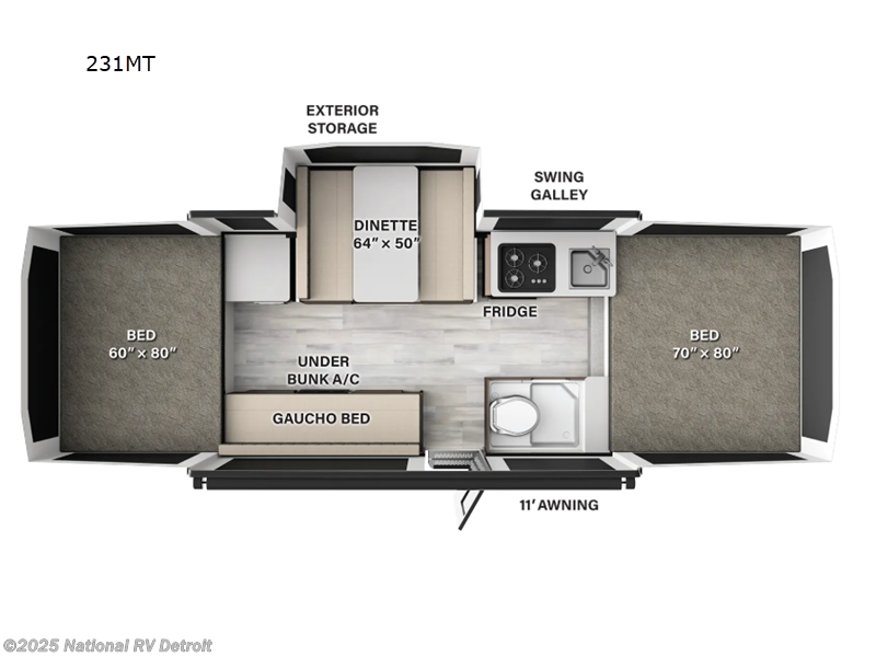 Call now about this 2025 Forest River Flagstaff MAC Series 231MT! 2025 Forest River Flagstaff MAC Series 231MT - New Popup For Sale by National RV Detroit in Belleville, Michigan features Slideout