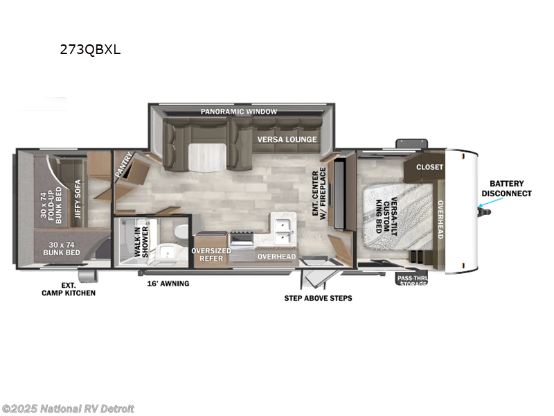 Call now about this 2025 Forest River Salem Cruise Lite 273QBXL! 2025 Forest River Salem Cruise Lite 273QBXL - New Travel Trailer For Sale by National RV Detroit in Belleville, Michigan features Slideout