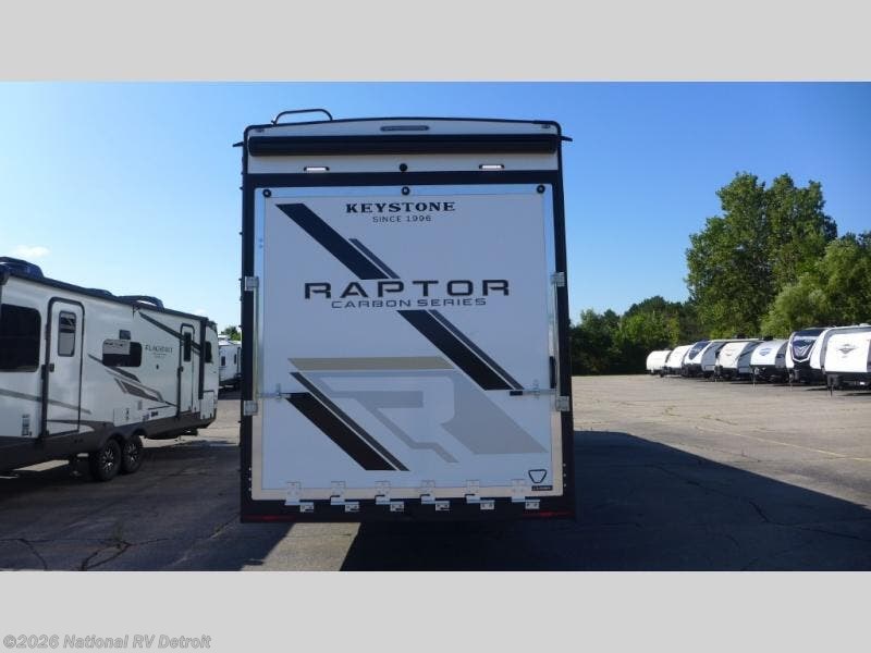 Contact us now about this 2026 Keystone Raptor Carbon Series 360! 2026 Raptor Carbon Series 360 by Keystone from National RV Detroit in Belleville, Michigan