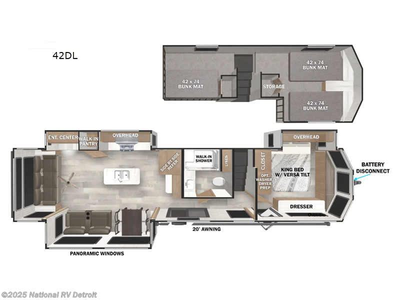 Call now about this 2026 Forest River Salem Grand Villa 42DL! 2026 Forest River Salem Grand Villa 42DL - New Destination Trailer For Sale by National RV Detroit in Belleville, Michigan features Slideout