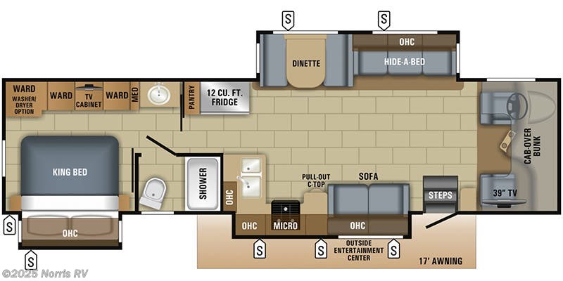 Contact us now about this 2018 Jayco Seneca 37TS! Floorplan of 2018 Jayco Seneca 37TS