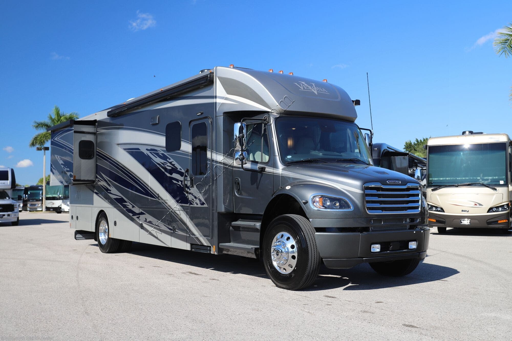 Call now about this 2025 Renegade RV Verona 36VSB! 2025 Renegade RV Verona 36VSB - Used Super C For Sale by North Trail RV Center in Fort Myers, Florida