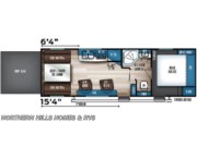 Call now about this 2020 Forest River Vengeance Rogue 25V! Floorplan of 2020 Forest River Vengeance Rogue 25V