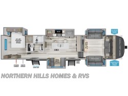 Stock Image for 2026 Grand Design 360FLS (options and colors may vary) 2026 Grand Design Reflection 360FLS - New Fifth Wheel for sale by Northern Hills Homes and RV's in Whitewood, South Dakota