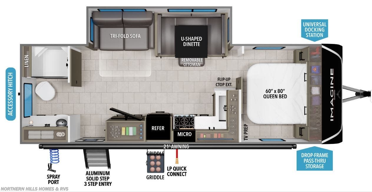 Stock Image for 2022 Grand Design 2600RB (options and colors may vary)