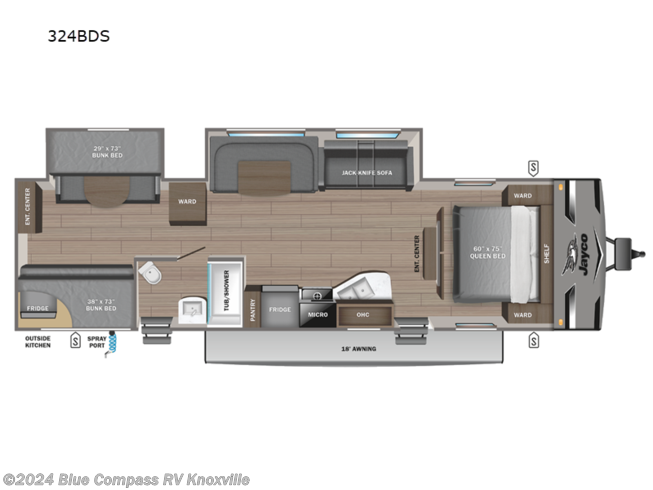 2024 Jayco Jay Flight 324BDS - New Travel Trailer For Sale by Blue Compass RV Knoxville in Louisville, Tennessee