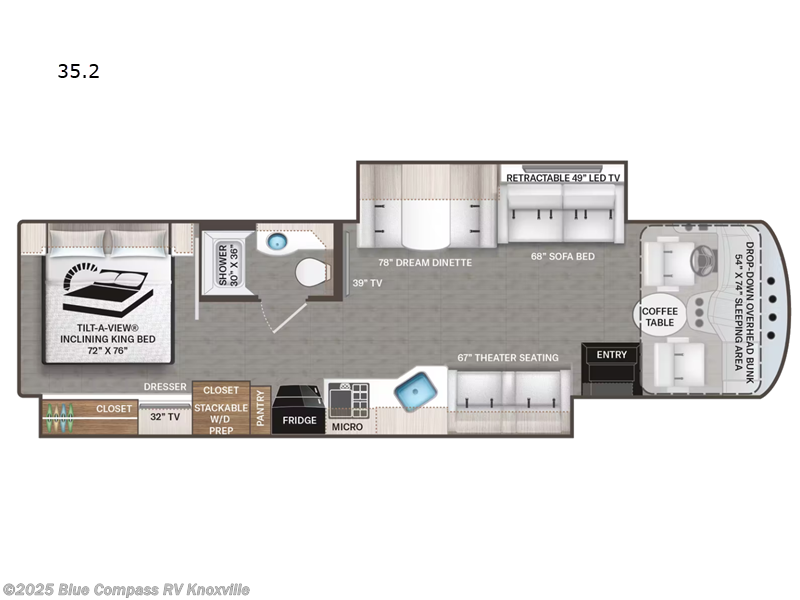 Call now about this 2022 Thor Motor Coach Miramar 35.2! 2022 Thor Motor Coach Miramar 35.2 - Used Class A For Sale by Blue Compass RV Knoxville in Louisville, Tennessee features Slideout