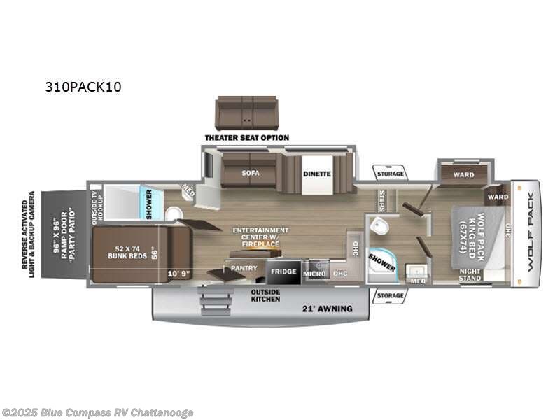 Call now about this 2023 Cherokee Cherokee Wolf Pack 310pack10 Wolfpack! 2023 Cherokee Cherokee Wolf Pack 310pack10 Wolfpack - Used Fifth Wheel For Sale by Blue Compass RV Chattanooga in Ringgold, Georgia features Slideout