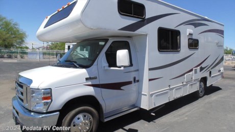 This is a hard to find short Class C Motorhome. Call 866-733-2829 for a complete list of options and to schedule a free live virtual tour. 