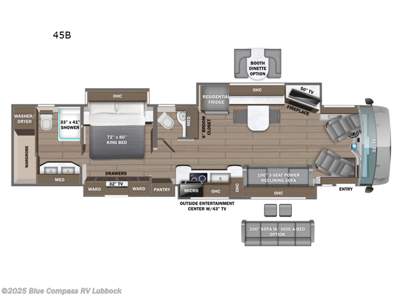 Call now about this 2025 Entegra Coach Cornerstone 45B! 2025 Entegra Coach Cornerstone 45B - New Class A For Sale by Blue Compass RV Lubbock in Lubbock, Texas features Slideout