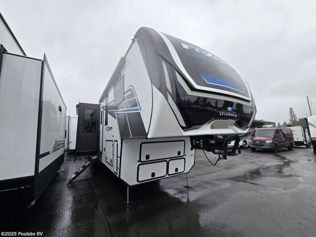 Contact us now about this 2025 Keystone Fuzion Toy Hauler 419! 2025 Fuzion Toy Hauler 419 by Keystone from Poulsbo RV in Kent, Washington