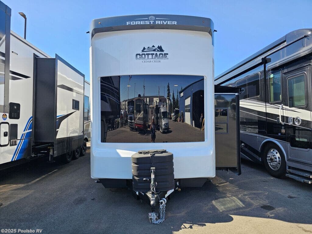 Call now about this 2026 Forest River Cedar Creek Cottage 40CBK! 2026 Forest River Cedar Creek Cottage 40CBK - New Destination Trailer For Sale by Poulsbo RV in Kent, Washington features Awning