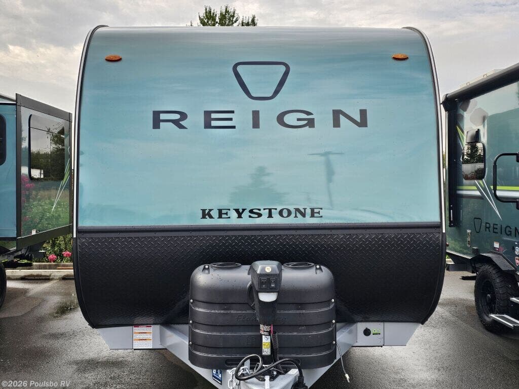 Call now about this 2026 Keystone Reign 19RK! 2026 Keystone Reign 19RK - New Travel Trailer For Sale by Poulsbo RV in Sumner, Washington features Awning