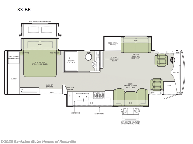 Call now about this 2026 Tiffin Allegro Breeze 33 BR! 2026 Tiffin Allegro Breeze 33 BR - New Class A For Sale by Bankston Motor Homes of Huntsville in Huntsville, Alabama features Slideout
