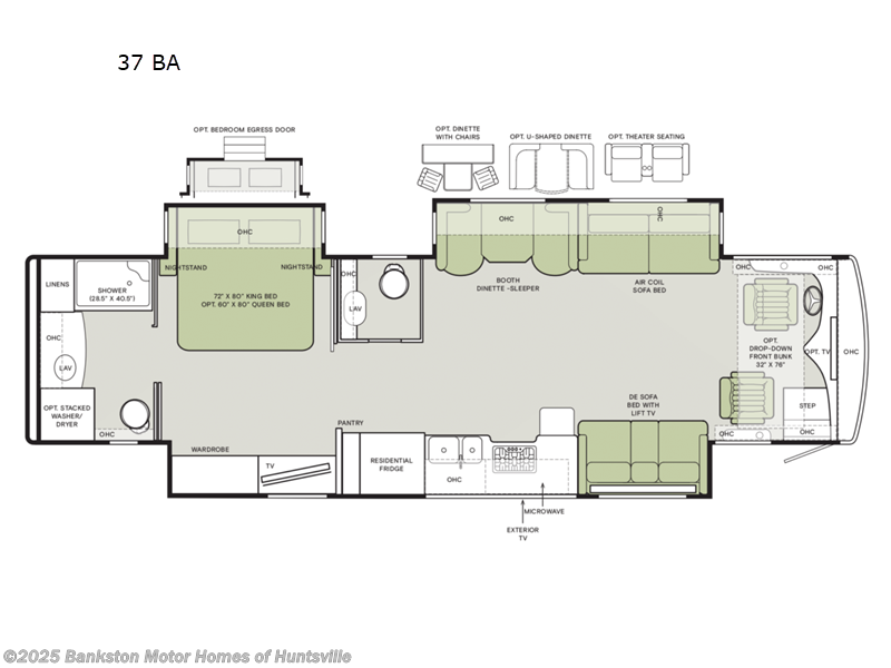 Call now about this 2026 Tiffin Allegro Red 37 BA! 2026 Tiffin Allegro Red 37 BA - New Class A For Sale by Bankston Motor Homes of Huntsville in Huntsville, Alabama features Slideout