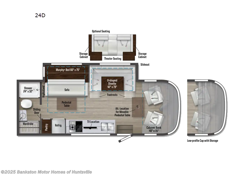 Call now about this 2026 Winnebago View 24D! 2026 Winnebago View 24D - New Class C For Sale by Bankston Motor Homes of Huntsville in Huntsville, Alabama features Slideout