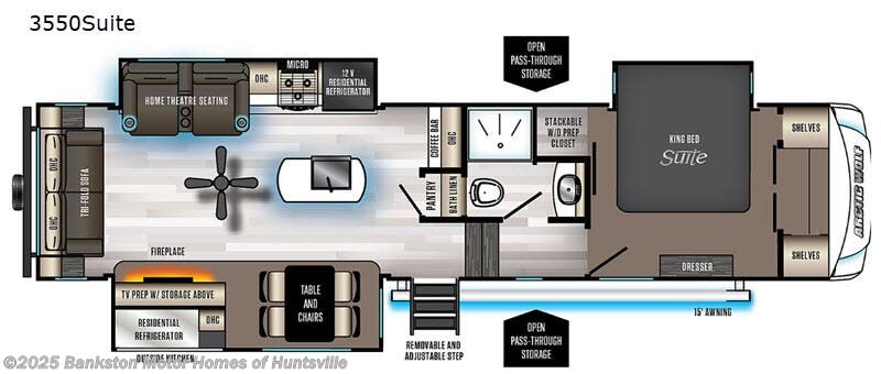 Call now about this 2020 Forest River Cherokee Arctic Wolf Suite 3550! 2020 Forest River Cherokee Arctic Wolf Suite 3550 - Used Fifth Wheel For Sale by Bankston Motor Homes of Huntsville in Huntsville, Alabama features Slideout