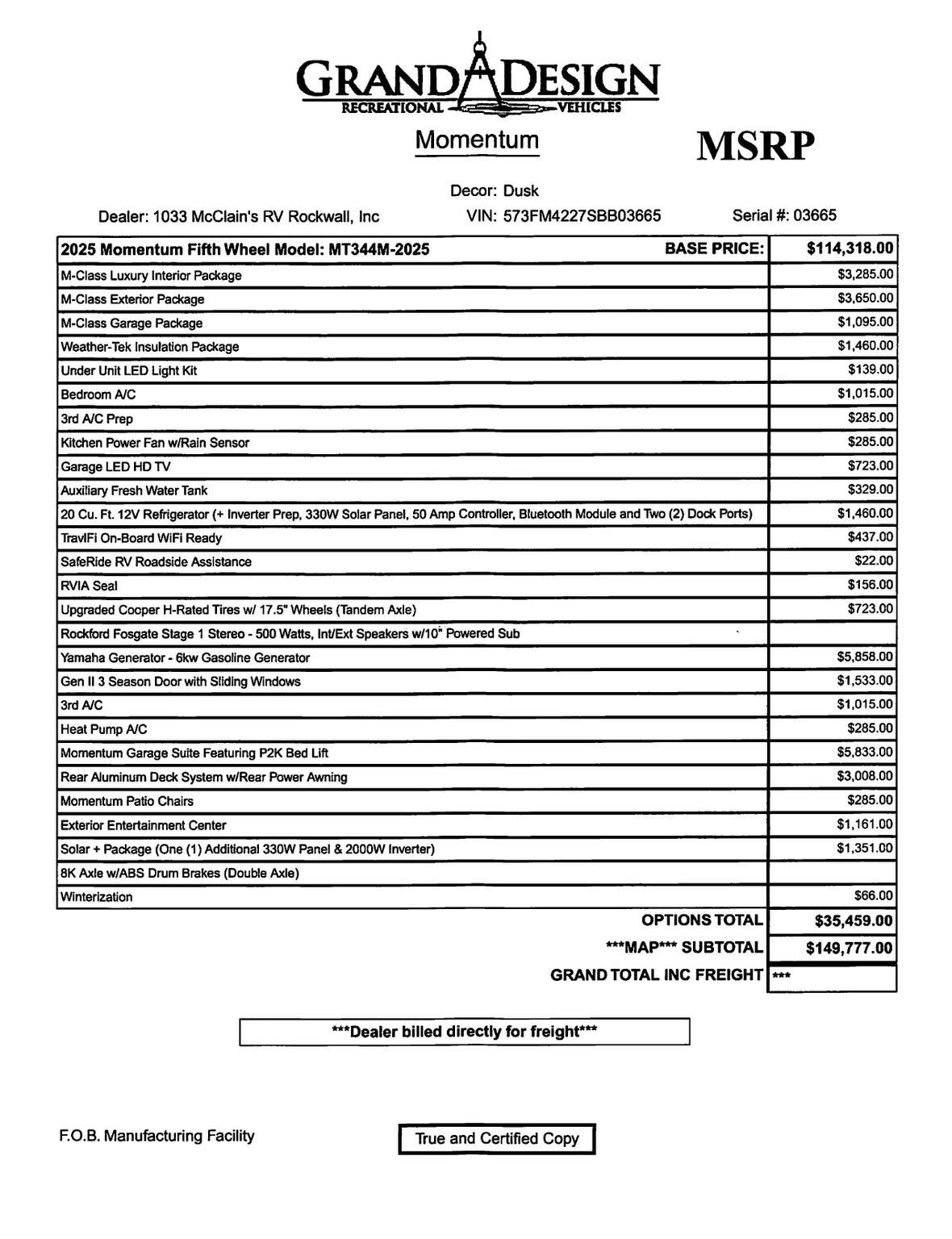 Contact us now about this 2025 Grand Design Momentum 344M! 2025 Momentum 344M by Grand Design from McClain's RV Rockwall in Rockwall, Texas