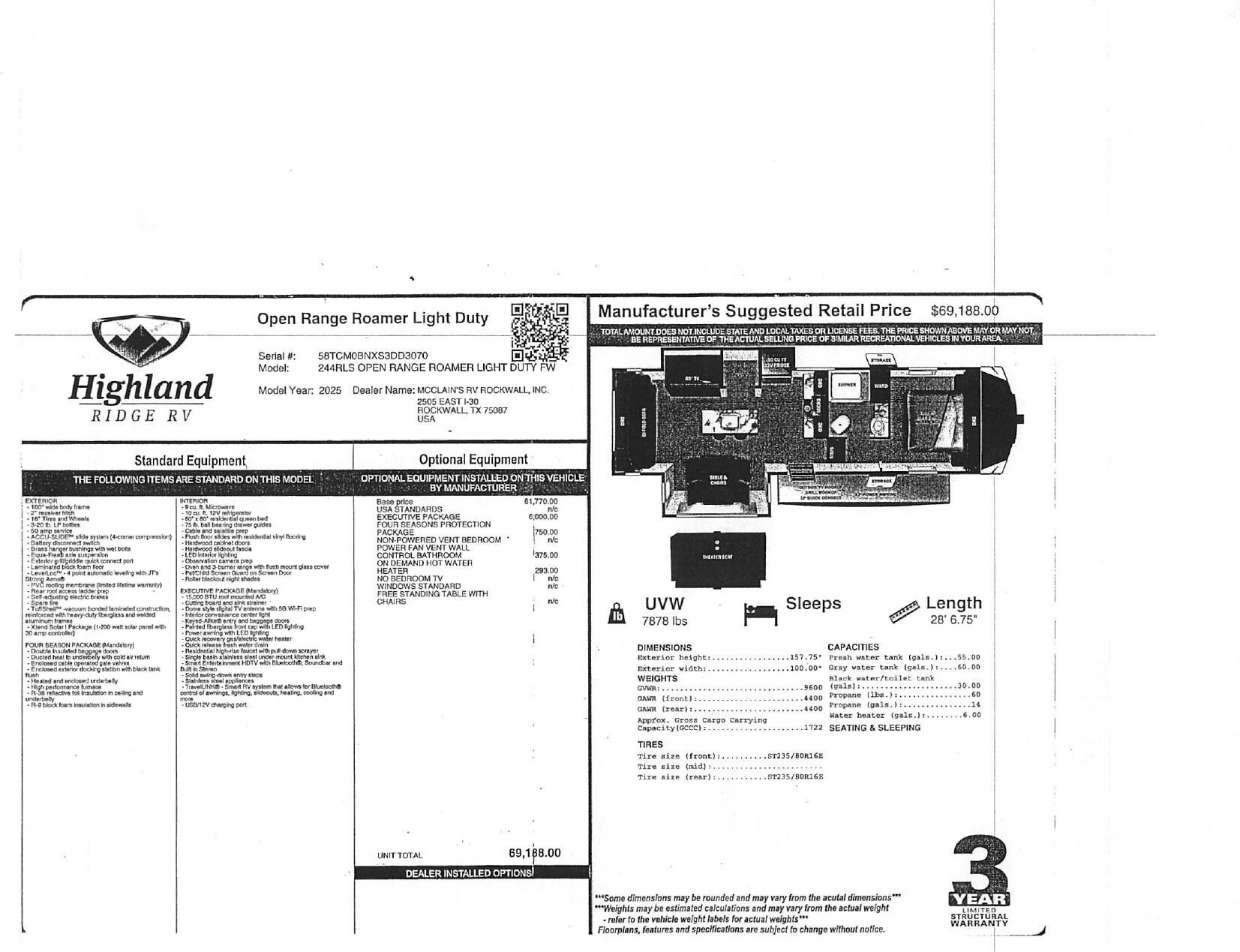 Contact us now about this 2025 Highland Ridge Open Range Roamer LIGHT 244RLS! 2025 Open Range Roamer LIGHT 244RLS by Highland Ridge from McClain's RV Rockwall in Rockwall, Texas