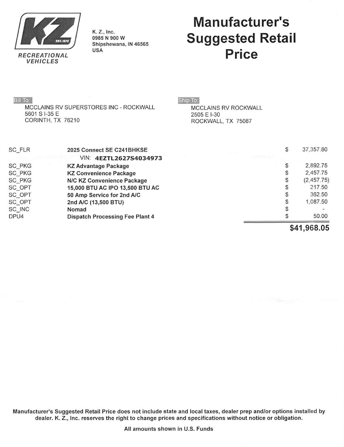 Contact us now about this 2025 K-Z Connect SE 241BHK! 2025 Connect SE 241BHK by K-Z from McClains RV in Kerrville, Texas