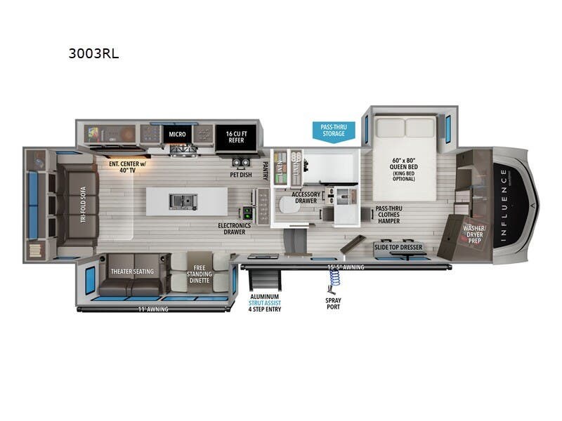 Call now about this 2026 Grand Design Influence 3003RL! 2026 Grand Design Influence 3003RL - New Fifth Wheel For Sale by McClain's RV Rockwall in Rockwall, Texas