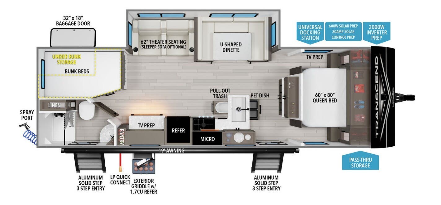 Call now about this 2026 Grand Design Transcend Xplor 27DBX! 2026 Grand Design Transcend Xplor 27DBX - New Travel Trailer For Sale by McClain's RV Rockwall in Rockwall, Texas