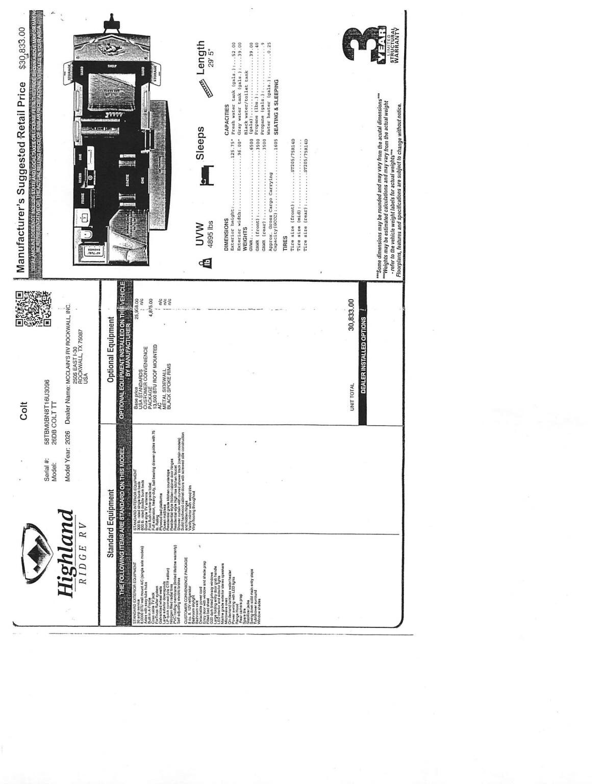 Contact us now about this 2026 Highland Ridge Open Range CONV 26DB! 2026 Open Range CONV 26DB by Highland Ridge from McClain's RV Rockwall in Rockwall, Texas