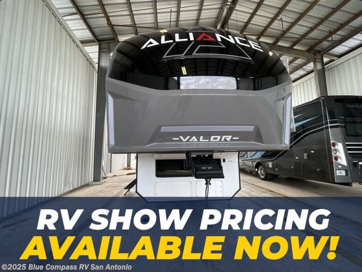 Email now about this 2025 Alliance RV Valor 44V14! New 2025 Alliance RV Valor 44V14 available in San Antonio, Texas