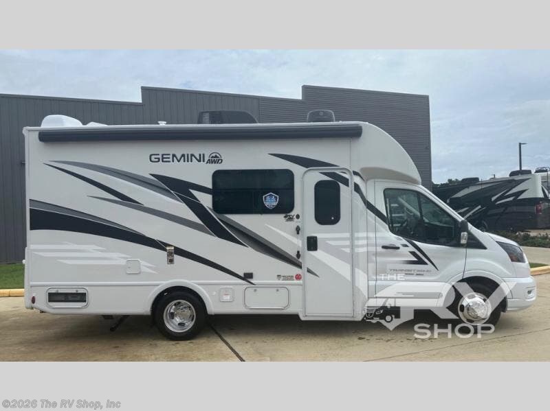 Contact us now about this 2025 Thor Motor Coach Gemini AWD 23TW! 2025 Gemini AWD 23TW by Thor Motor Coach from The RV Shop, Inc in Baton Rouge, Louisiana