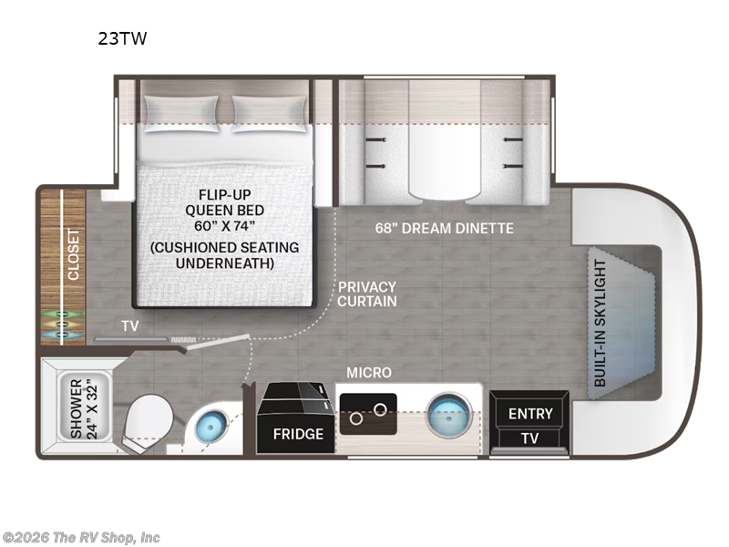 Call now about this 2025 Thor Motor Coach Gemini AWD 23TW! 2025 Thor Motor Coach Gemini AWD 23TW - New Class B+ For Sale by The RV Shop, Inc in Baton Rouge, Louisiana features Slideout